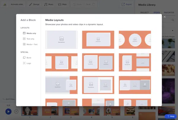 Animoto Dashboard