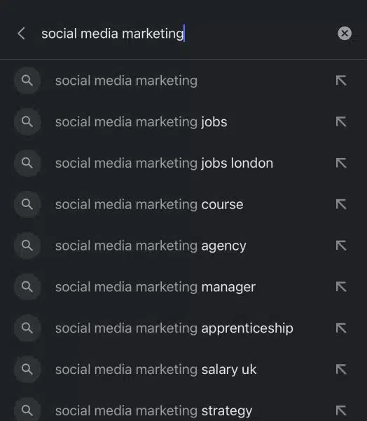 Using Google Search Suggestions to generate ideas for your social media content
