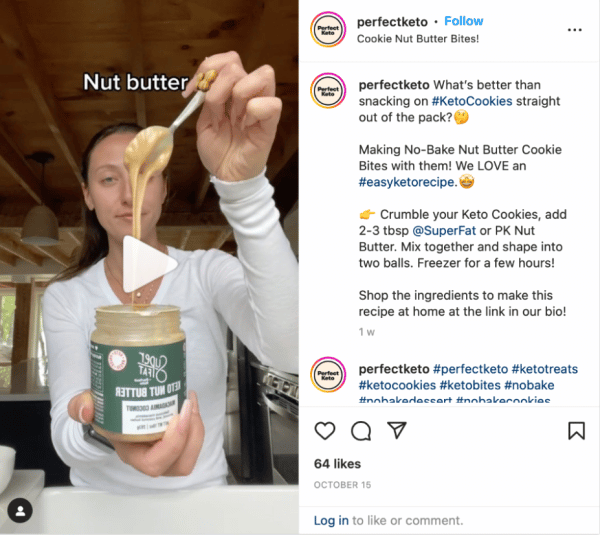 Consumer spotlight by Perfect Keto as they share a recipe hack from their customers