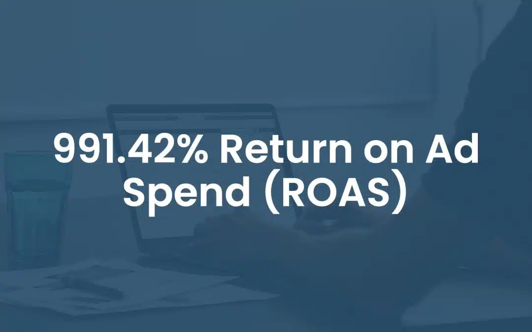 991.42% Return on Ad Spend (ROAS)