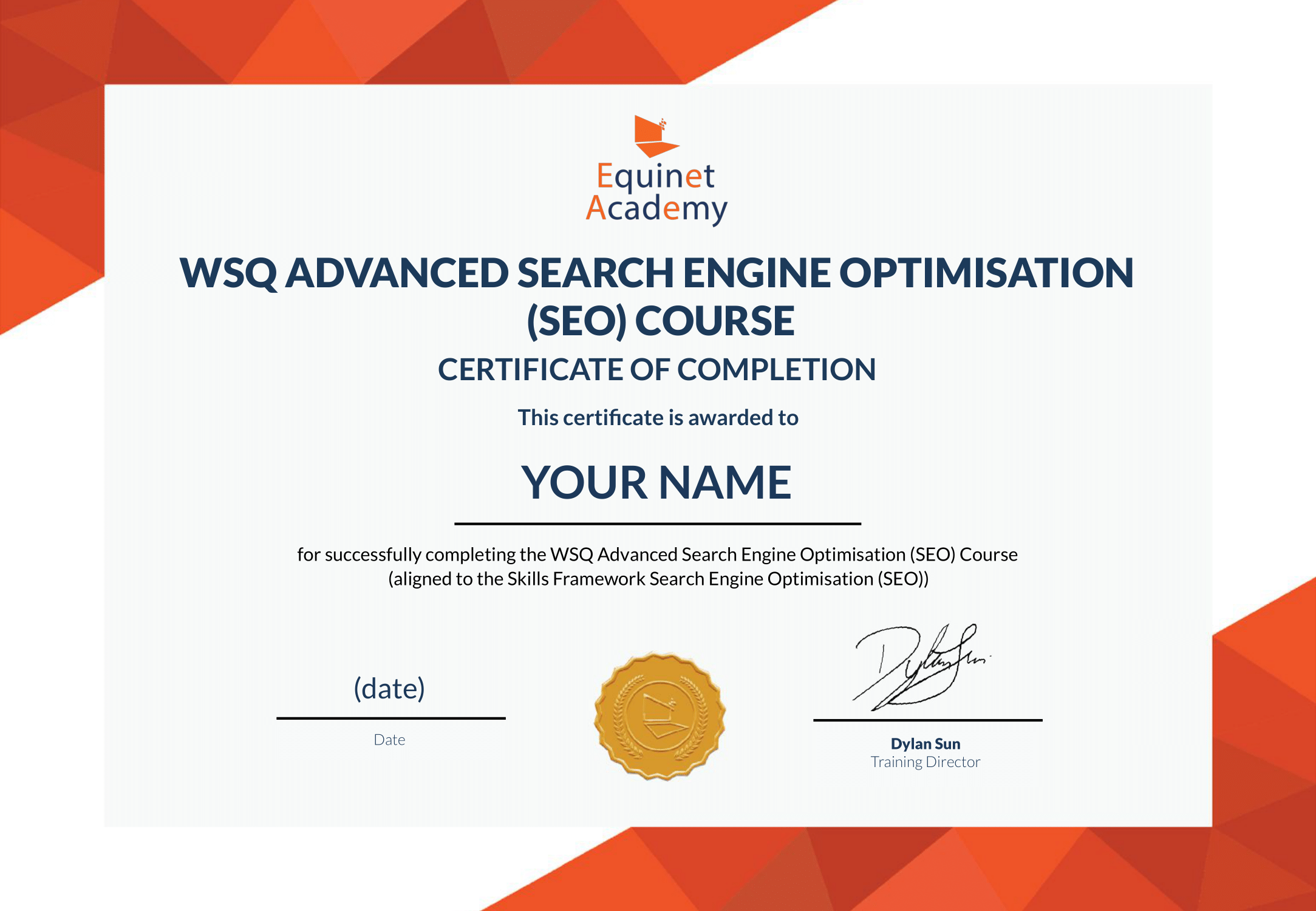 Seo certification on sale