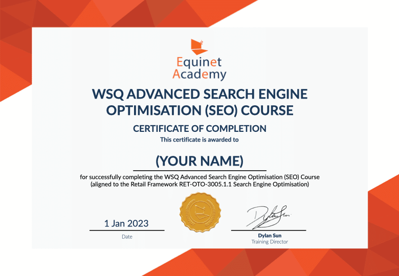 WSQ Advanced Search Engine Optimisation Course Certificate” class=