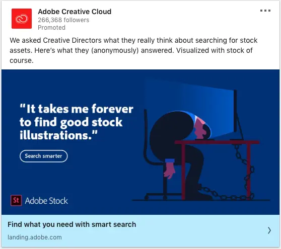 Adobe Creative Cloud ads on Adobe Stock
