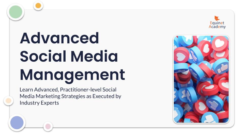 Advanced Social Media Management Course Brochure Cover