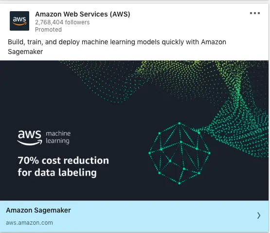 Amazon Web Services (AWS) ads on data labeling