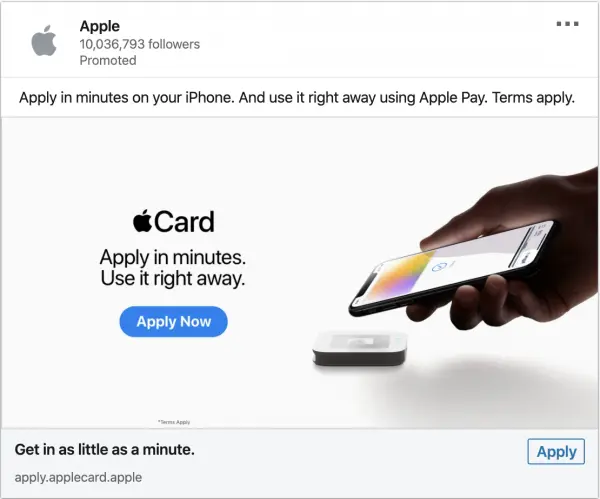 Apple ads on Apple Pay