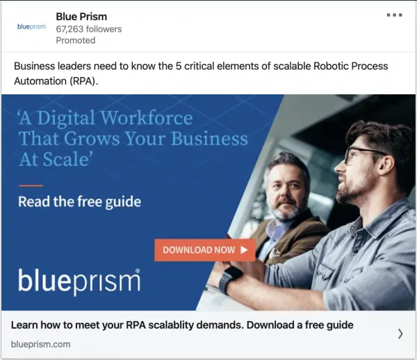 Blueprism ads on Digital Workforce