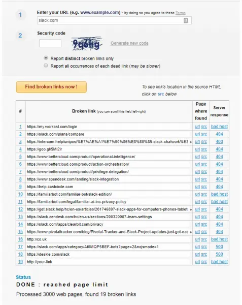 Broken Link Check SEO
