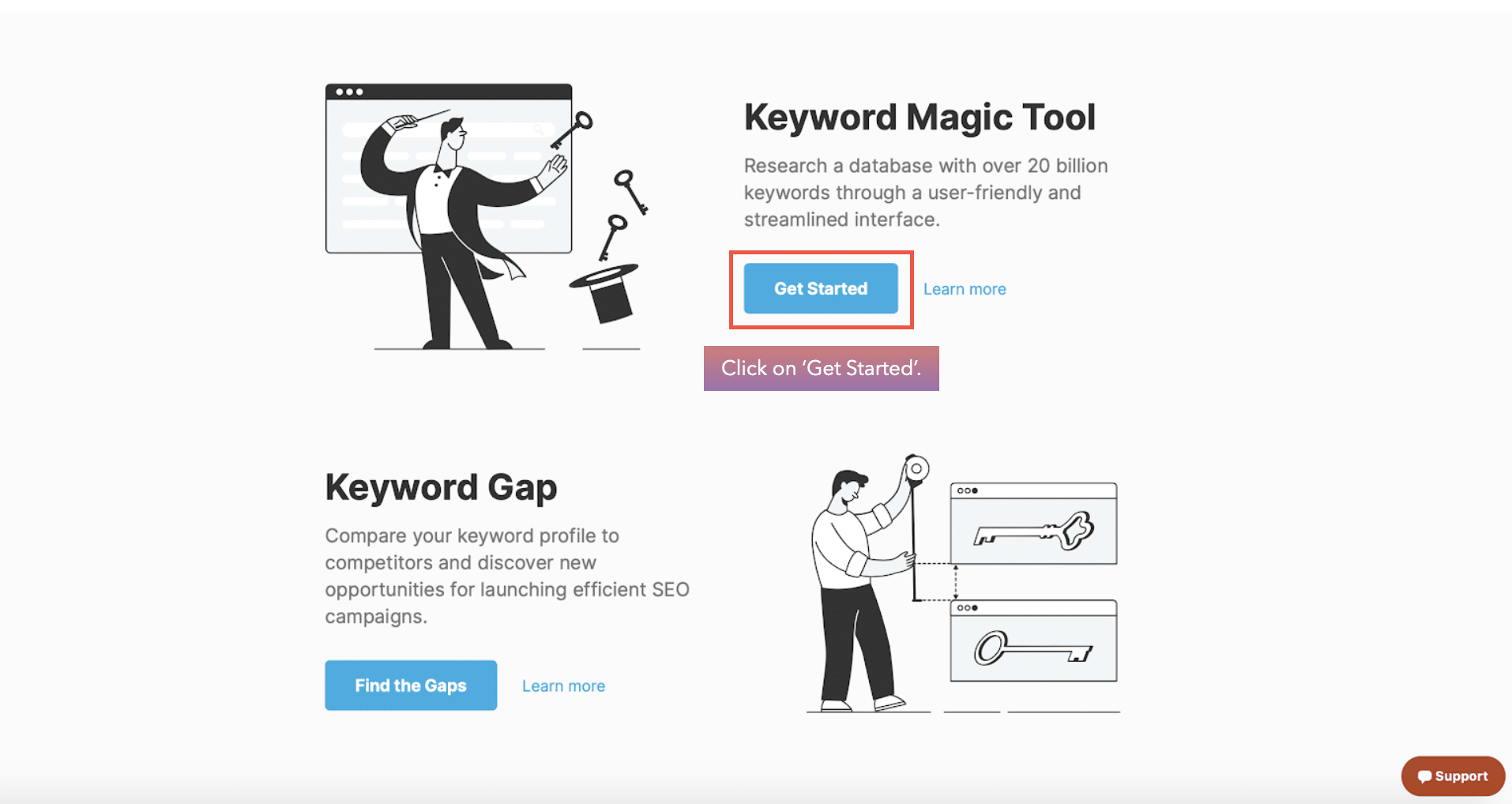 semrush keyword magic tool