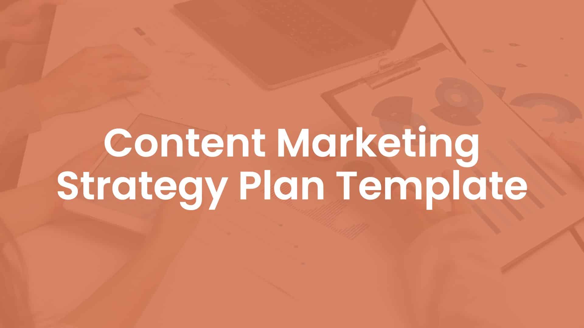 Content Marketing Strategy Plan Template cover