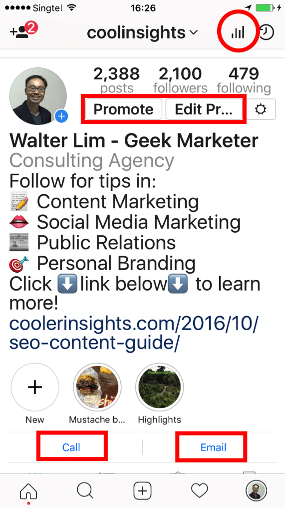 CoolInsights Instagram Business Profile Example