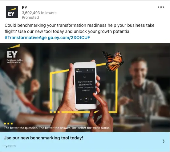 EY ads on new benchmarking tool