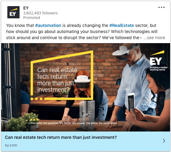 EY ads on real estate tech