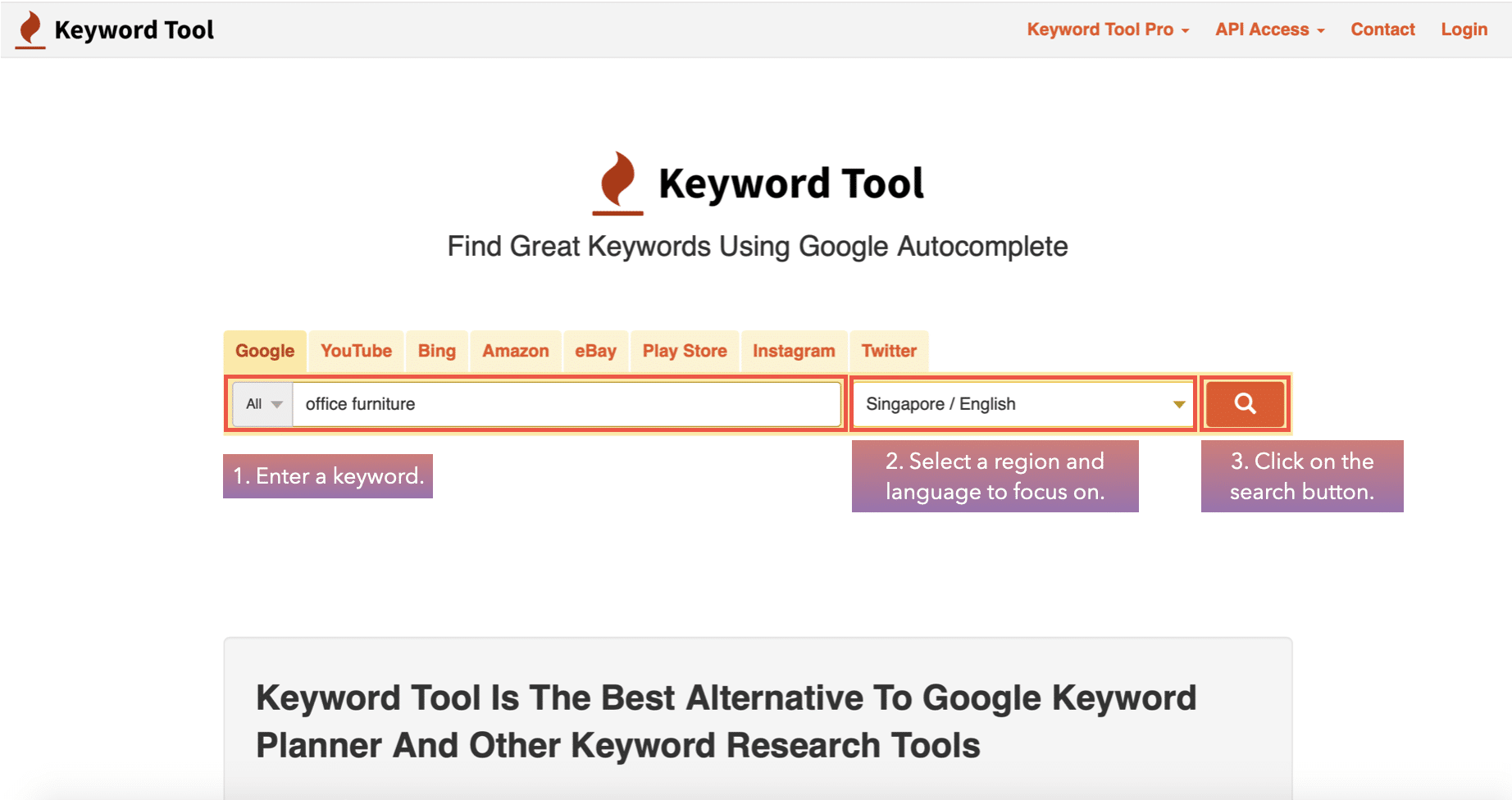 keyword tool.io