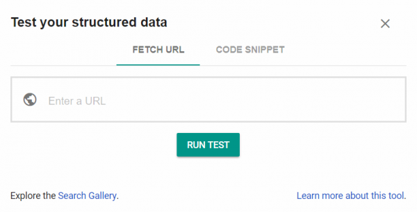 Google Structured Data Testing Tool