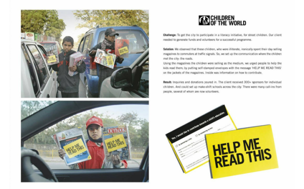 Help Me Read This campaign by Children of the World
