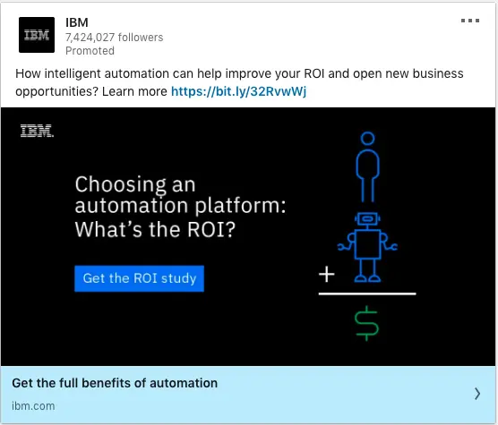 IBM ads on choosing an automation platform
