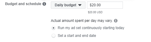 Budgeting Example