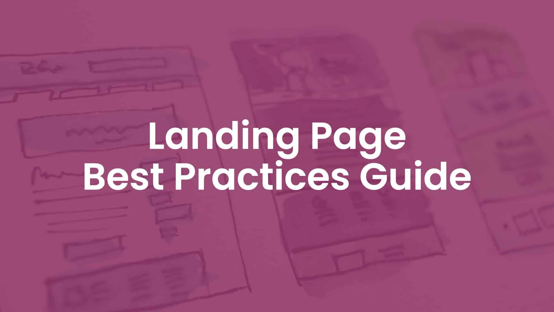Landing Page Best Practices Guide cover