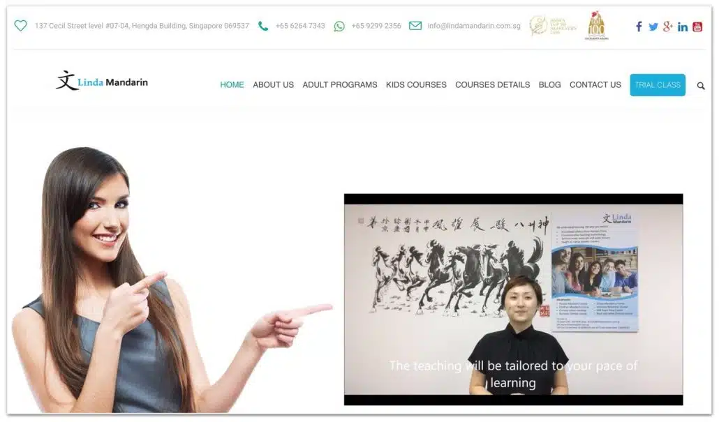 linda mandarin website