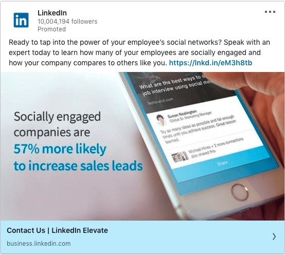 Linkedin ads on Sales Leads