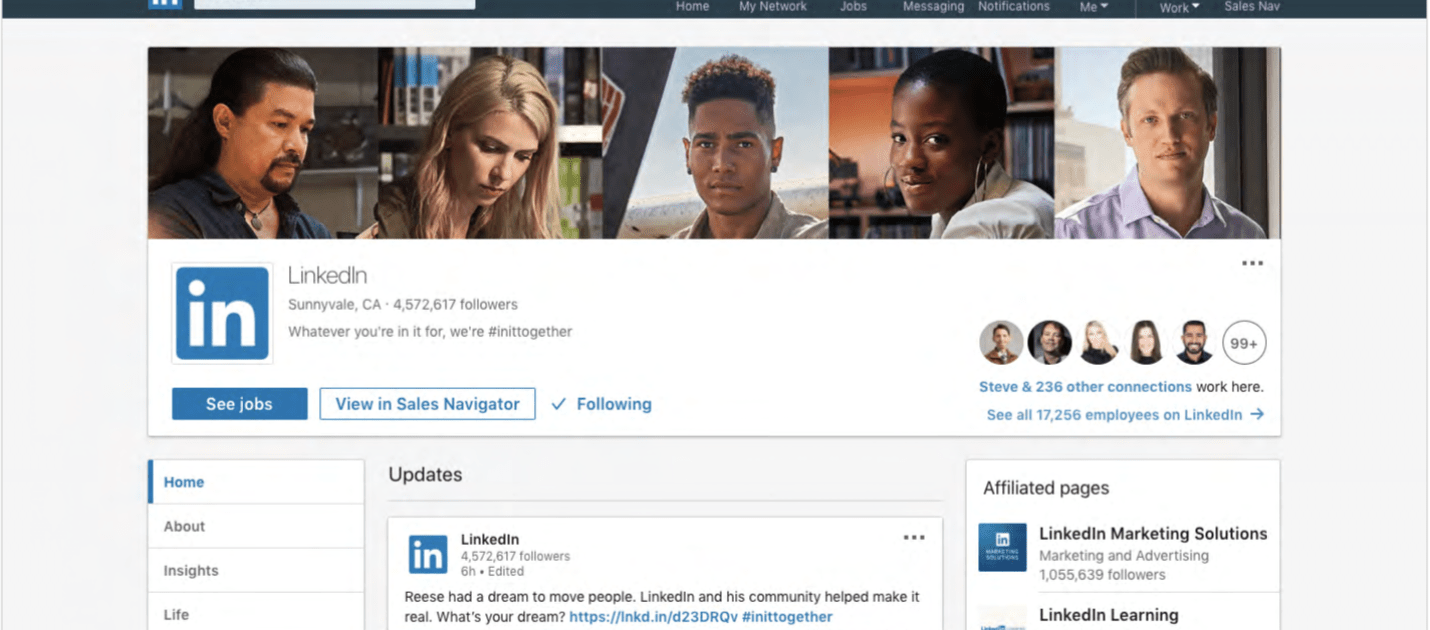 linkedin company page image