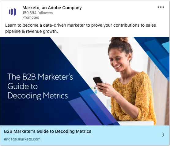 Marketo ads on B2B Marketer's Guide