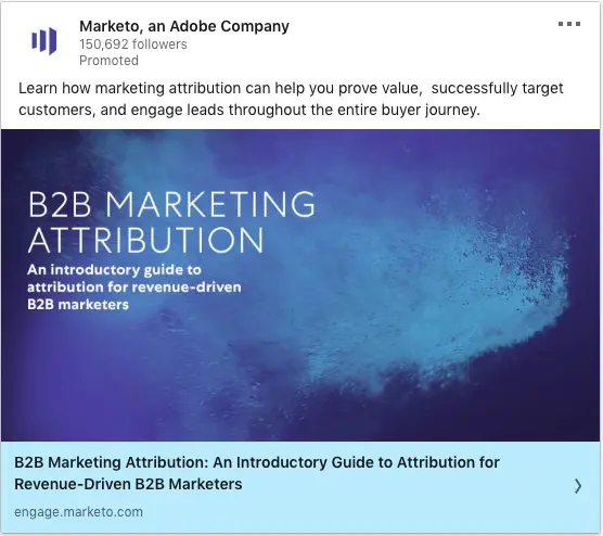 Marketo ads on B2B Marketing Attribution