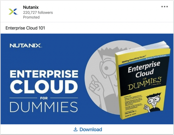 Nutanix ads on Enterprise Cloud for Dummies