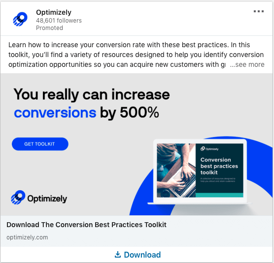 Optimizely ads on increase conversions