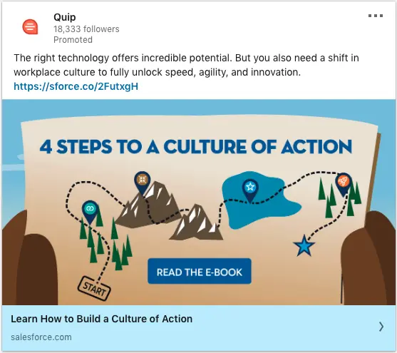 Quip ads on 4 Steps To a Culture of Action
