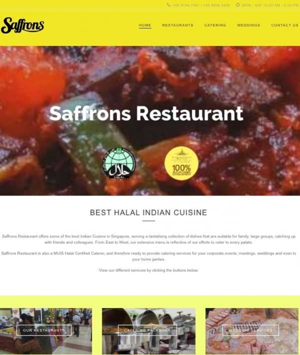 wordpress website trainee portfolio saffron