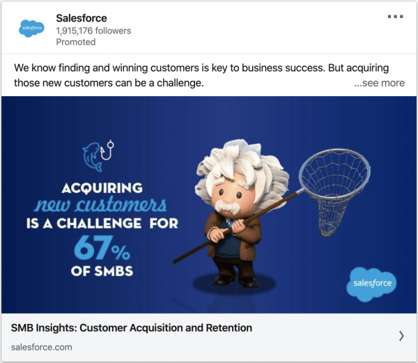 Salesforce ads on Acquiring new customers