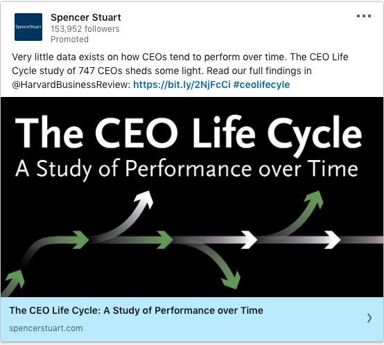 Spencer Stuart ads on The CEO Life Cycle