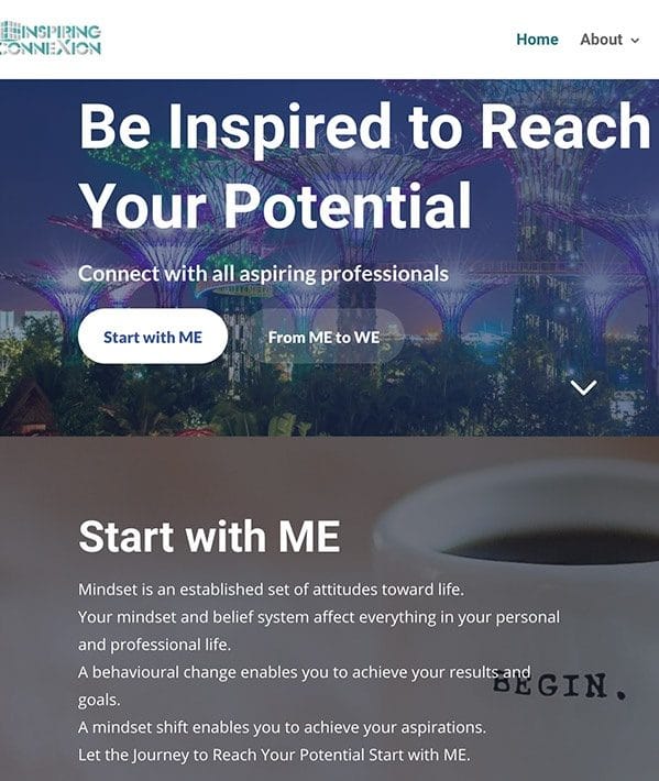 wordpress website trainee portfolio inspiring connexion