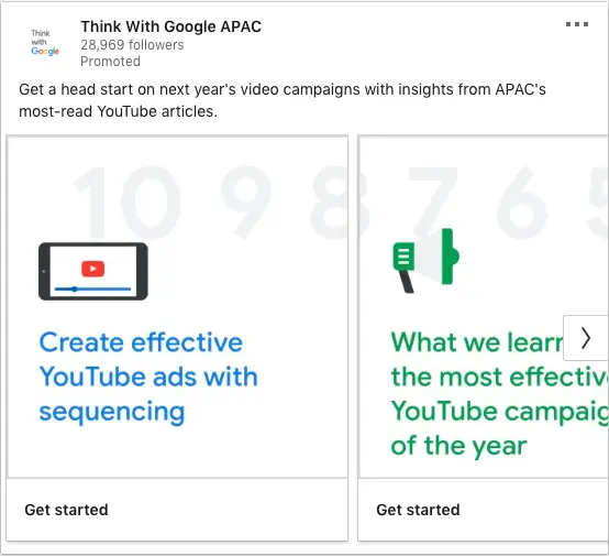 Think with Google ads on Video Campaigns