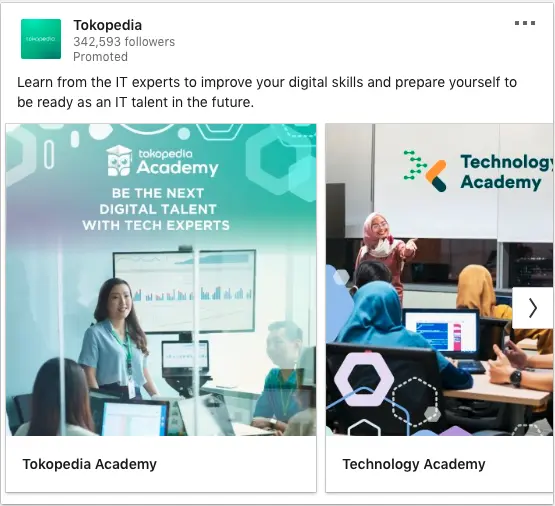 Tokopedia ads on digital skills improvement