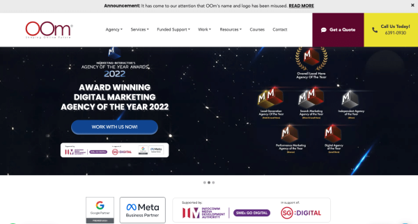 Top 10 Digital Marketing Agencies in Singapore - OOm Pte Ltd