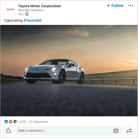 Toyota Motor Corporation ads on Toyota86