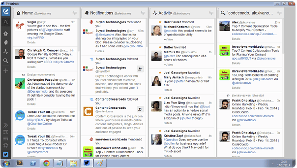 Tweetdeck dashboard