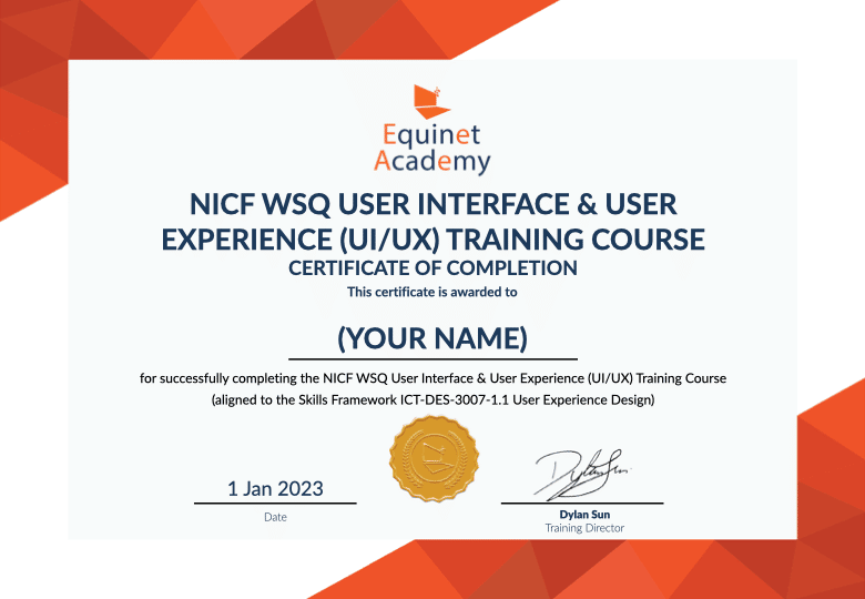 WSQ User Interface & User Experience (UI/UX) Course Certificate