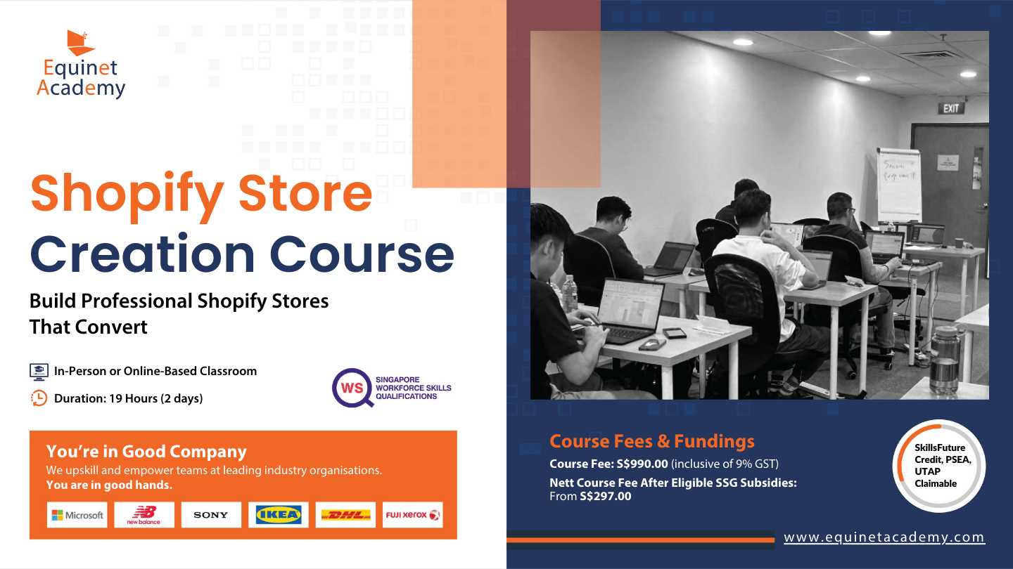Shopify Store Creation Course Brochure - Cover image