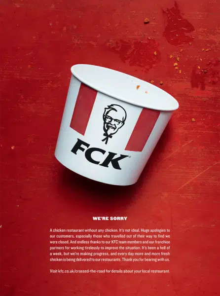 KFC print advertising