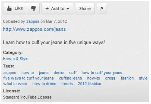 Zappos Youtube Example