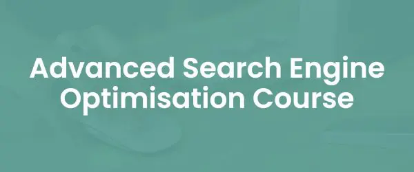 Advanced search engine optimisation course cover