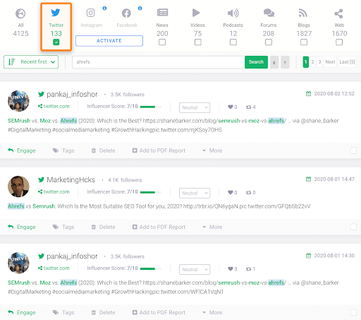 brand24-interface-displaying-the-filtering-for-mentions-of-ahrefs-on-twitter
