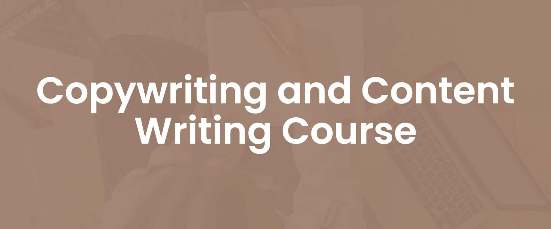 Copywriting and content writing course cover