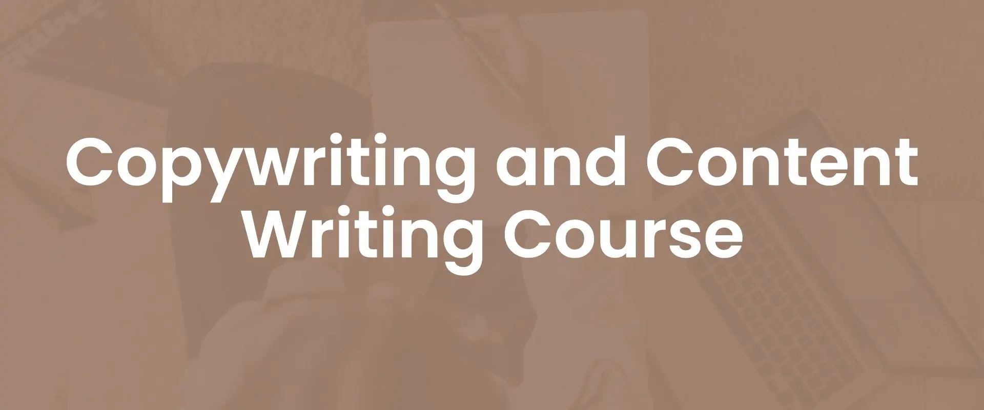 Copywriting and content writing course cover