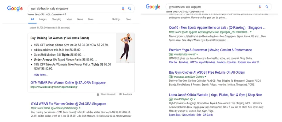 google search example