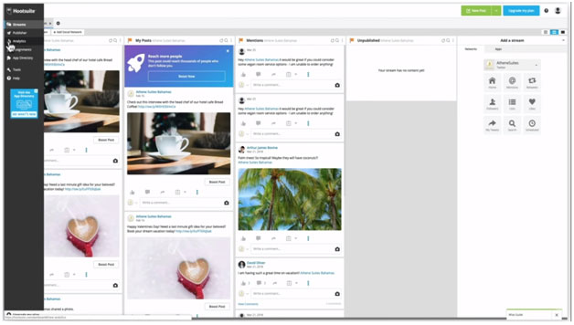 hootsuite dashboard